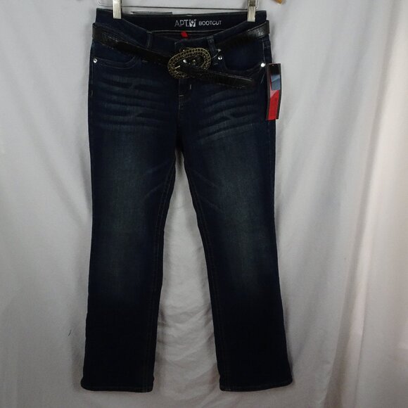 Y2K Vintage Apt. 9 Bootcut Jeans with Belt Size 6 - Picture 1 of 10